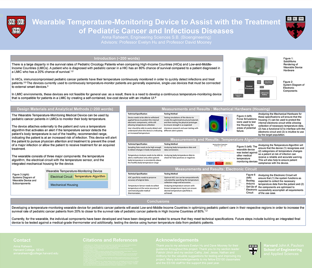 ES100 Wearable Medical Device to Assist with the Treatment of Pediatric Cancer and Infectious Diseases poster